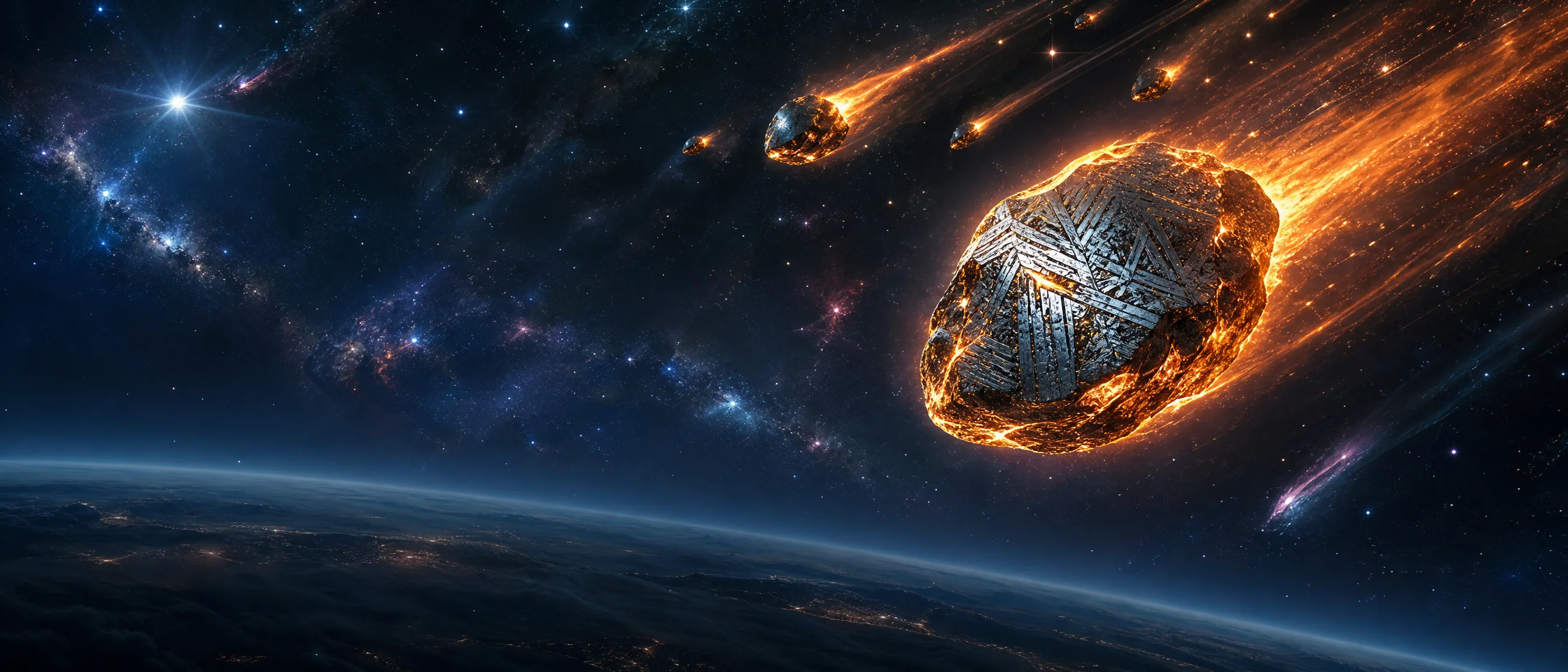 陨石划过星空